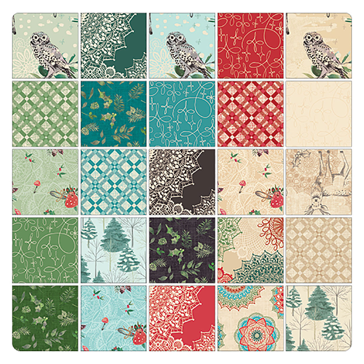 Benartex Fabrics Winter Haven Rachel Rossi 25 Fat Quarters
